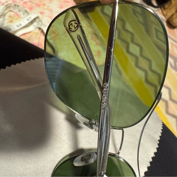 Gucci Wire Frame Aviator Sunglasses GG0501S-00 - Picture 8 of 8
